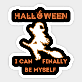 Funny Gifts for Halloween Witch Sticker